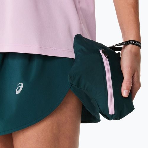 Kurtka do biegania damska ASICS Fujitrail Packable saxon green/light ube