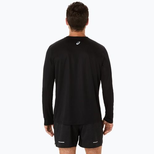 Longsleeve do biegania męski ASICS Fujitrail Logo performance black/carbon/coral reefl