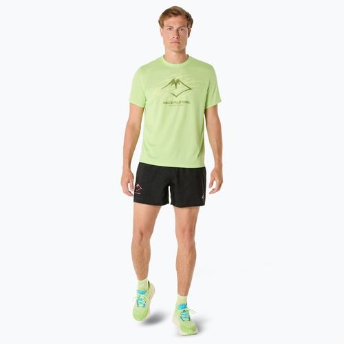 Koszulka do biegania męska ASICS Fujitrail Logo lime green/huddle yellow/cactus