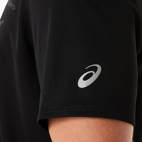 Koszulka do biegania męska ASICS Fujitrail Logo performance black/carbon/coral reef
