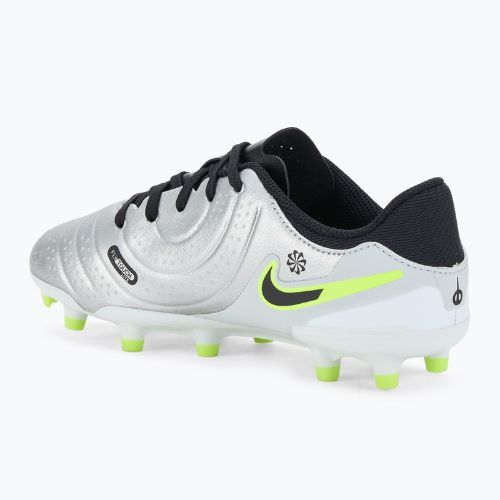 Buty piłkarskie dziecięce Nike Tiempo Legend 10 Academy FG/MG metallic silver/volt/black