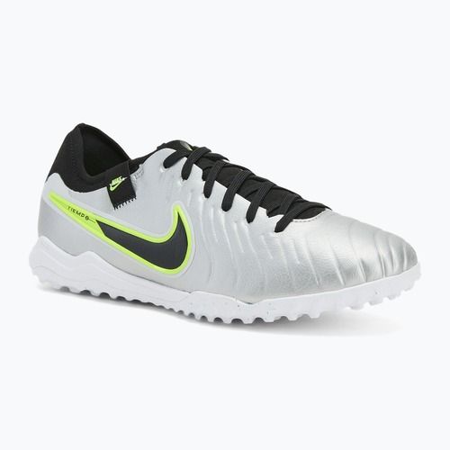 Buty piłkarskie męskie Nike Tiempo Legend 10 Pro TF metallic silver/volt/black