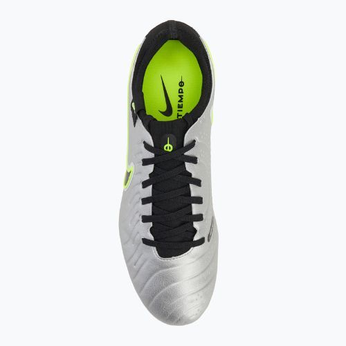 Buty piłkarskie męskie Nike Tiempo Legend 10 Pro FG metallic silver/volt/black
