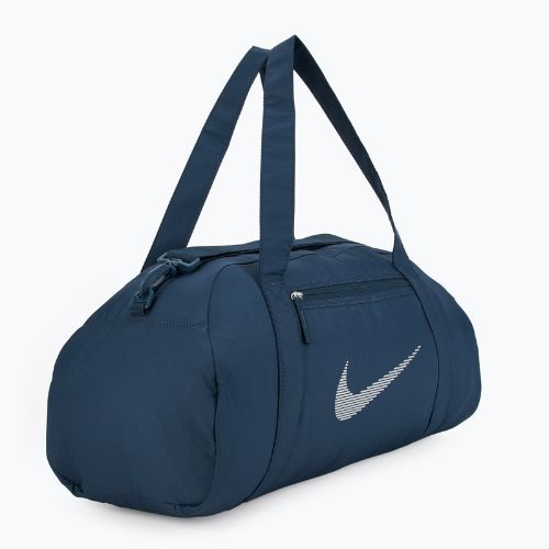 Torba treningowa damska Nike Gym Club 24 l armory navy/ armory navy/ metallic silver
