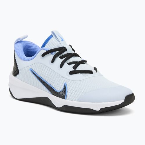 Buty dziecięce Nike Omni Multi-Court football grey/black/astronomy blue/royal pulse