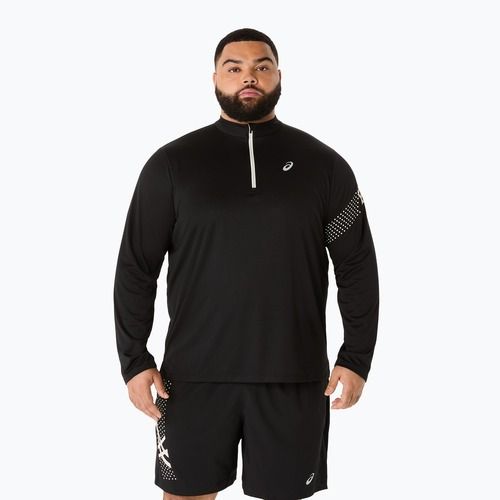 Longsleeve do biegania męski ASICS Icon LS 1/2 Zip performance black