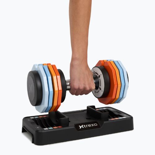 Zestaw hantli regulowanych XTREXO 2 x 10 kg multicolor