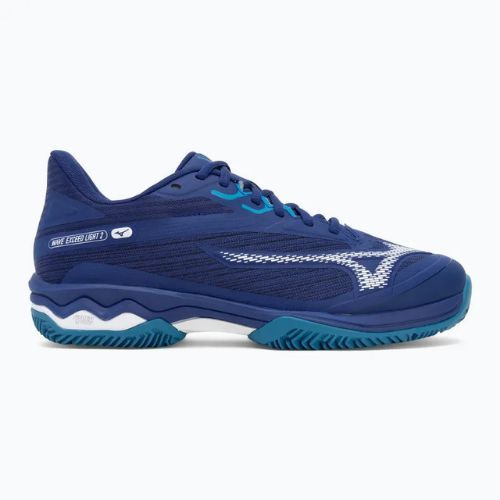 Buty do tenisa męskie Mizuno Wave Exceed Light 2 CC bellwether blue/ white/ fjord blue