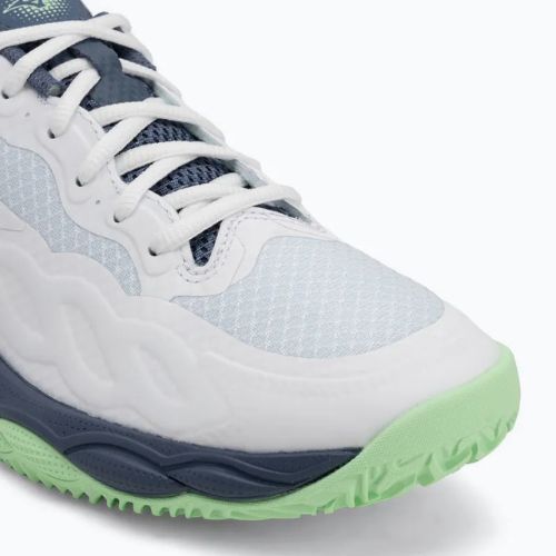 Buty do tenisa męskie Mizuno Wave Enforce Court CC white/ vintage indigo/ neo mint