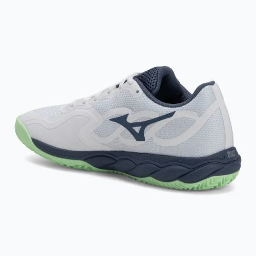 Buty do tenisa męskie Mizuno Wave Enforce Court CC white/ vintage indigo/ neo mint