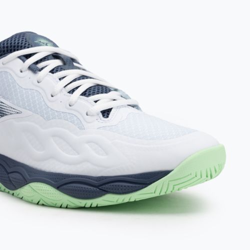 Buty do tenisa męskie Mizuno Wave Enforce Court AC white/ vintage indigo/ neo mint