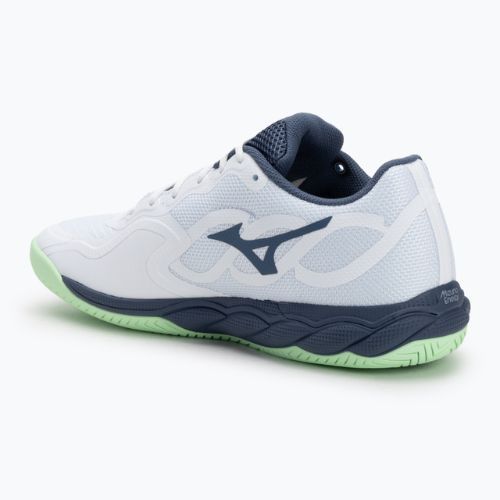 Buty do tenisa męskie Mizuno Wave Enforce Court AC white/ vintage indigo/ neo mint
