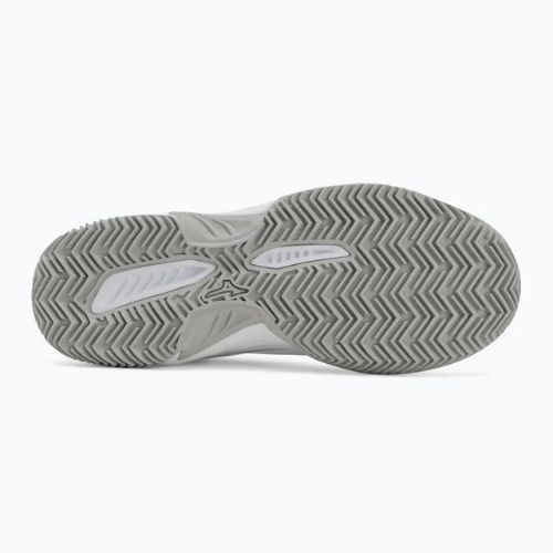 Buty do tenisa damskie Mizuno Break Shot 5 CC white/ ultimate gray/ harbor mist