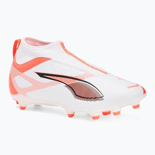 Buty piłkarskie dziecięce PUMA Ultra 5 Match+ LL FG/AG Jr puma white/puma black/glowing red
