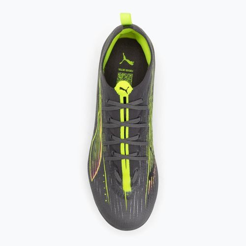Buty piłkarskie dziecięce PUMA Ultra 5 Pro FG/AG Jr matte aged silver/yellow alert/sun struck