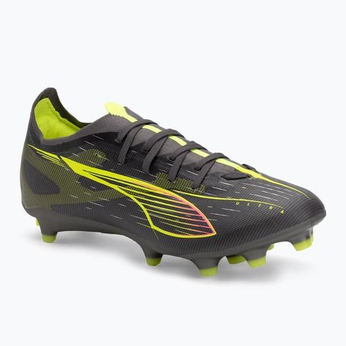 Buty piłkarskie męskie PUMA Ultra 5 Match FG/AG matte aged silver/yellow alert/puma aged silver