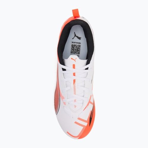 Buty piłkarskie dziecięce PUMA Ultra 5 Play FG/AG Jr puma white/puma black/glowing red