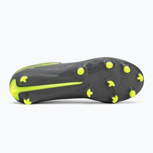 Buty piłkarskie dziecięce PUMA Ultra 5 Play FG/AG Jr matte aged silver/yellow alert/puma aged silver