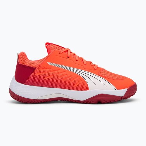 Buty do piłki ręcznej dziecięce PUMA Accelerate Jr glowing red/white/dark crimson/black