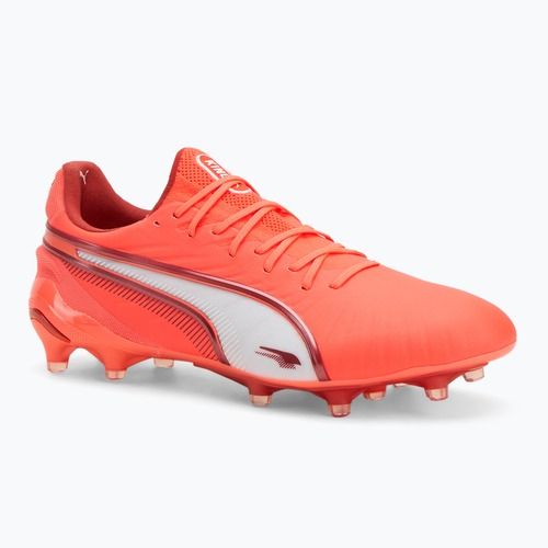 Buty piłkarskie męskie PUMA King Ultimate FG/AG glowing red/puma white/red fire