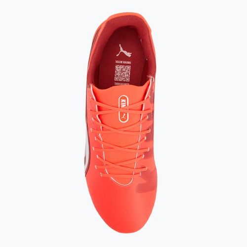 Buty piłkarskie męskie PUMA King Match FG/AG glowing red/puma white/red fire
