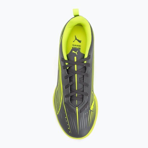 Buty piłkarskie dziecięce PUMA Ultra 5 Play TT Jr matte aged silver/yellow alert/puma aged silver