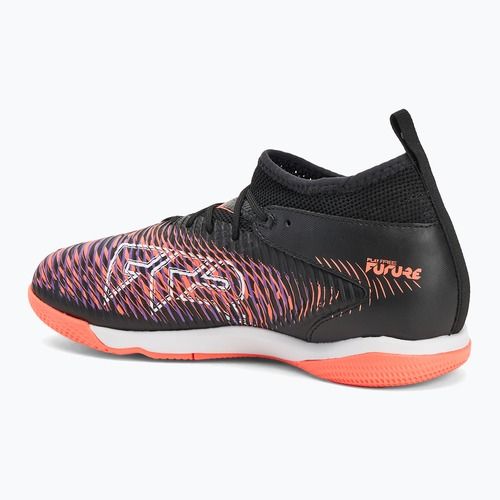 Buty piłkarskie dziecięce PUMA Future 8 Match IT + Mid puma black/ puma white/ glowing red