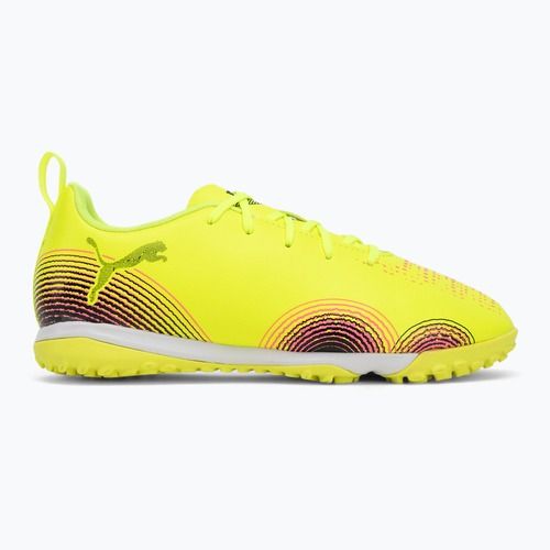 Buty piłkarskie dziecięce PUMA Future 8 Play TT + Mid yellow alert/ puma black/ sun struck