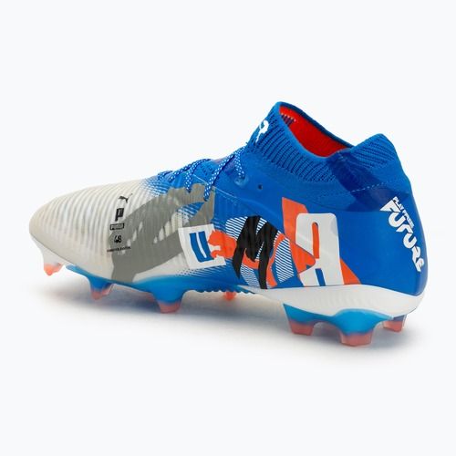 Buty piłkarskie męskie PUMA Future 8 Ultimate Forever FG white/ultra blue/feather gray/puma black/glowing red