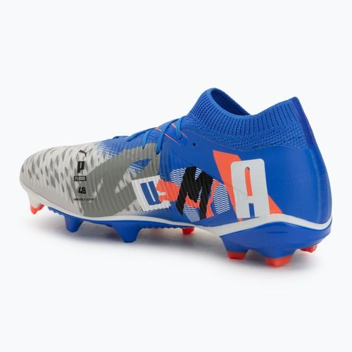 Buty piłkarskie męskie PUMA Future 8 Match Forever FG/AG white/ultra blue/feather gray/puma black/glowing red