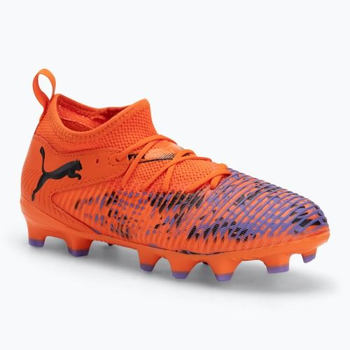 Buty piłkarskie dziecięce PUMA Future 8 Match Creativity FG/AG Jr orange poppy/puma black/dark amethyst