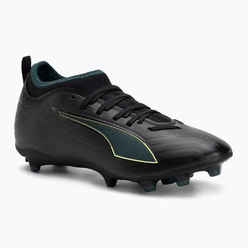 Buty piłkarskie dziecięce PUMA Ultra 6 Match FG/AG Jr puma black/fizzy light/green terrain