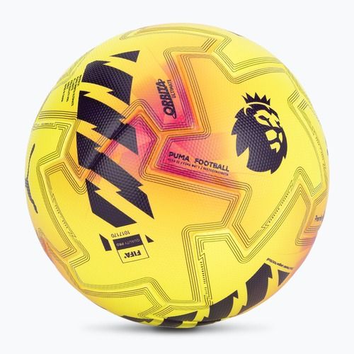 Piłka do piłki nożnej PUMA Orbita Ultimate PL Lights FIFA Quality fluo yellow/multicolor rozmiar 5