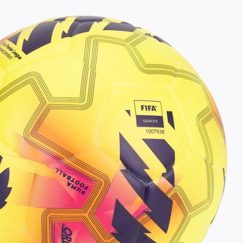 Piłka do piłki nożnej PUMA Orbita Match PL Lights FIFA Quality fluo yellow/multicolor rozmiar 5