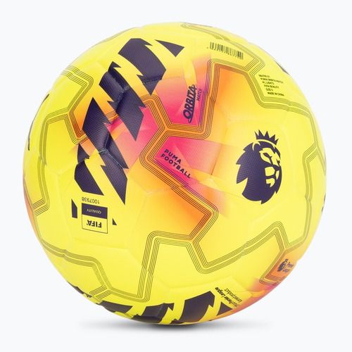 Piłka do piłki nożnej PUMA Orbita Match PL Lights FIFA Quality fluo yellow/multicolor rozmiar 5