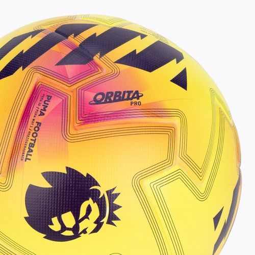 Piłka do piłki nożnej PUMA Orbita Pro PL Lights FIFA Quality fluo yellow/multicolor rozmiar 5