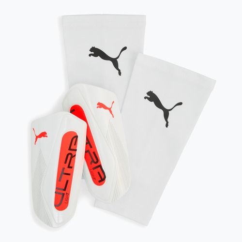 Ochraniacze na golenie PUMA Ultra Light Sleeve puma white/glowing red