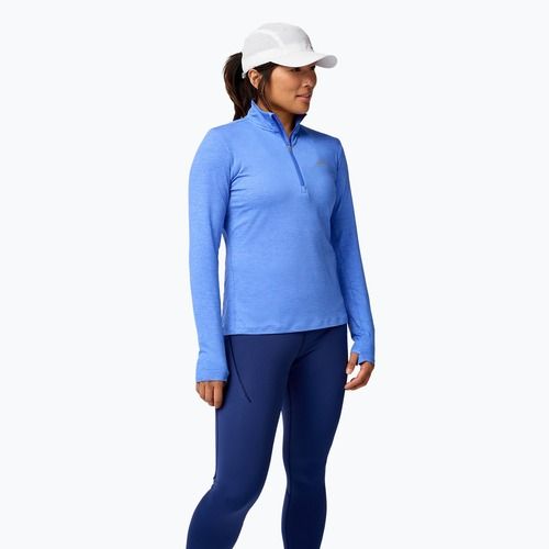 Longsleeve do biegania damski Brooks Dash 1/2 Zip 2.0 htr bluebell