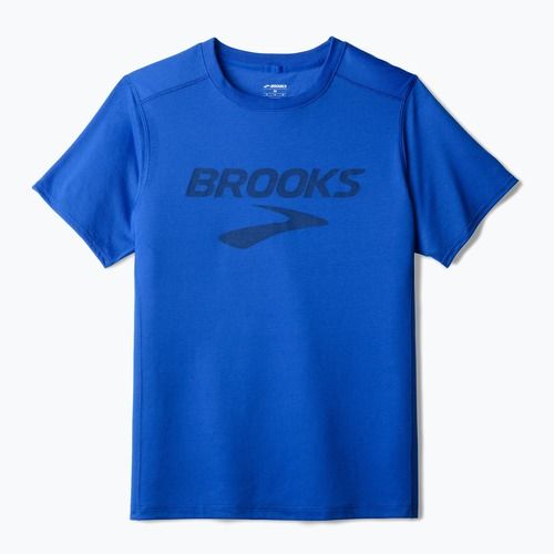 Koszulka do biegania męska Brooks Distance 3.0 neo blue/brooks logo