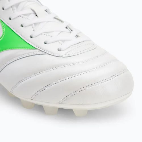 Buty piłkarskie męskie Mizuno Morelia II Japan Md white/neon green/galaxy silver