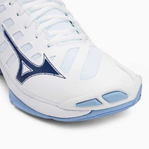 Buty do siatkówki Mizuno Wave Voltage 2 Mid white/bellwether blue/bel air blue