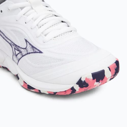 Buty do siatkówki damskie Mizuno Wave Luminous 3 white/violet indigo/camellia rose