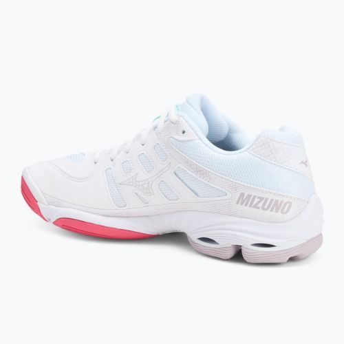 Buty do siatkówki damskie Mizuno Wave Voltage 2 white/violet indigo/camellia rose