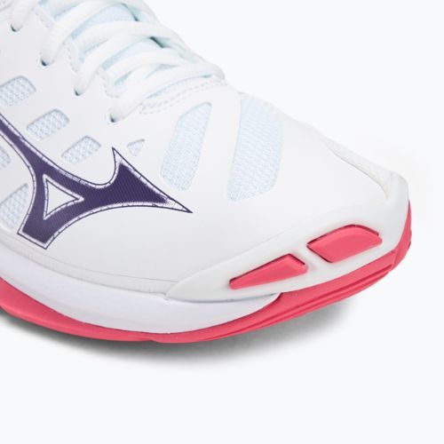 Buty do siatkówki damskie Mizuno Wave Voltage 2 white/violet indigo/camellia rose