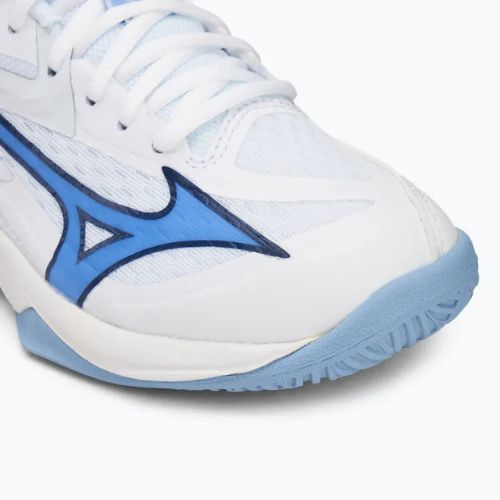 Buty do siatkówki dziecięce Mizuno Lightning Star Z7 white/bellwether blue/bel air blue