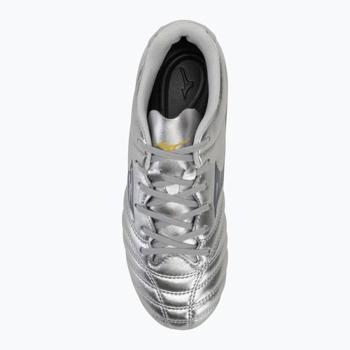Buty piłkarskie dziecięce Mizuno Monarcida Neo III Select Jr Md galaxy silver/8605 c/gold