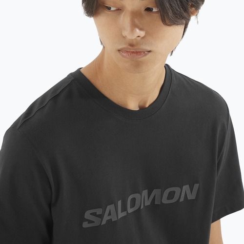 Koszulka męska Salomon Big Logo Tee deep black