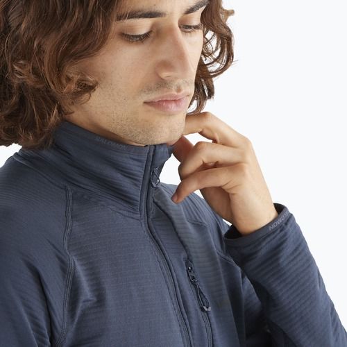 Bluza trekkingowa męska Salomon Lightwarm Full Zip blue nights