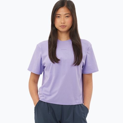 Koszulka damska Salomon Trackline Tee SS violet tulip