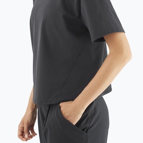 Koszulka damska Salomon Trackline Tee SS deep black